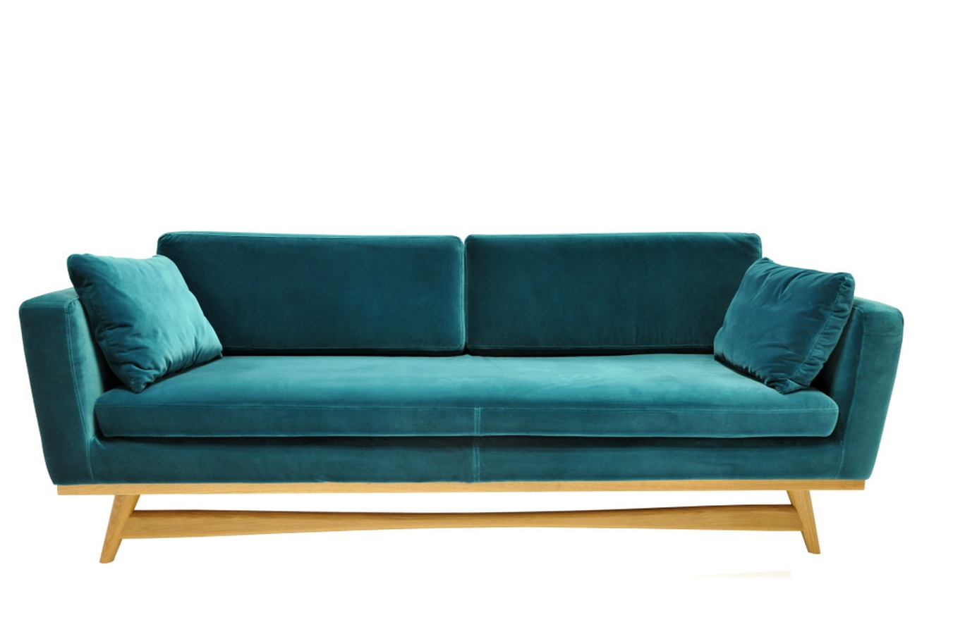 Illustration 1 du produit Fifties Sofa Velvet Duck Blue