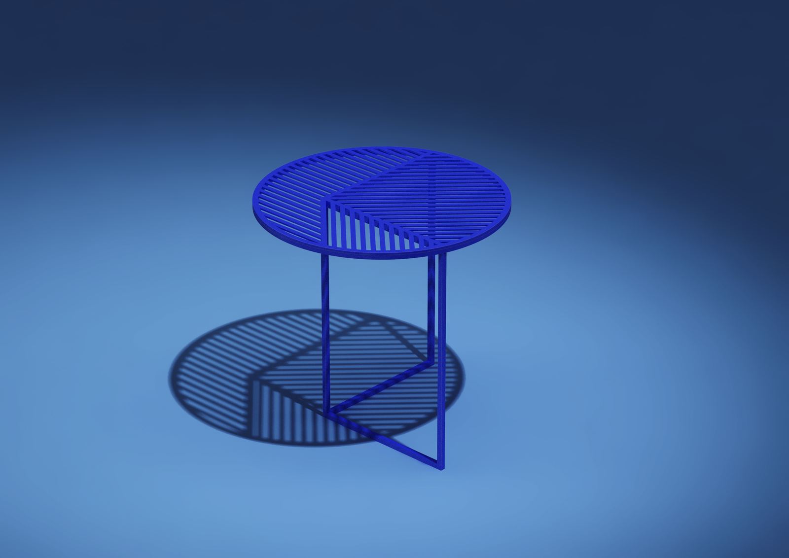 Illustration 2 du produit Iso Round Sofa End Table Blue