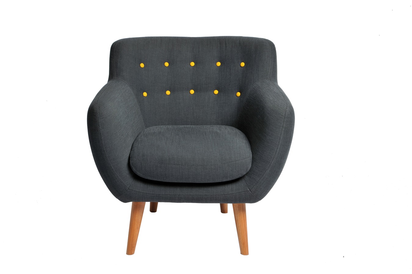 Illustration 1 du produit Coogee Yellow Buttons Armchair