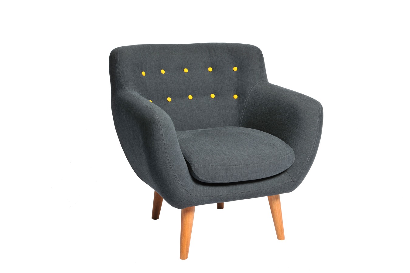 Illustration 2 du produit Coogee Yellow Buttons Armchair