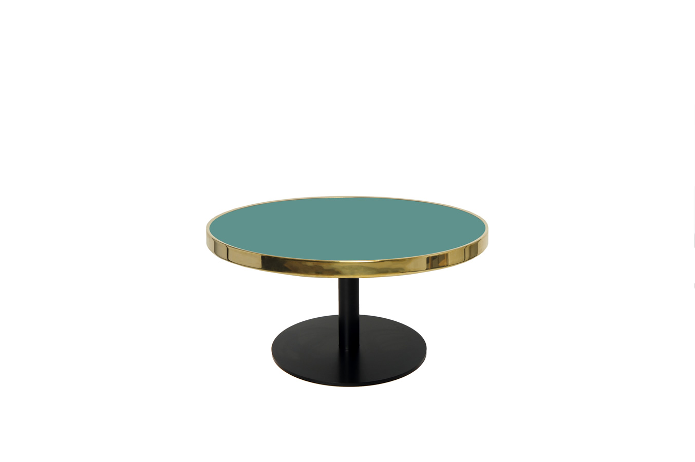 Illustration 1 du produit Table basse Emaillé Rond Bleu Turquoise