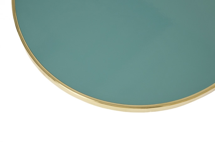 Illustration 2 du produit Table basse Emaillé Rond Bleu Turquoise