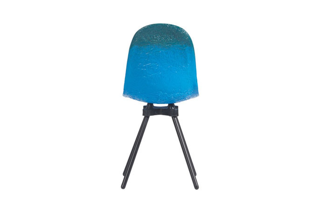 Illustration 2 du produit Chaise Gravêne Métal Bleu-Canard