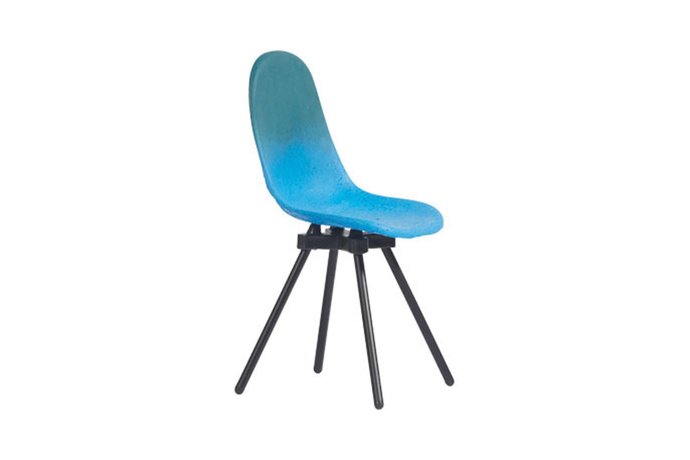 Illustration 3 du produit Chaise Gravêne Métal Bleu-Canard