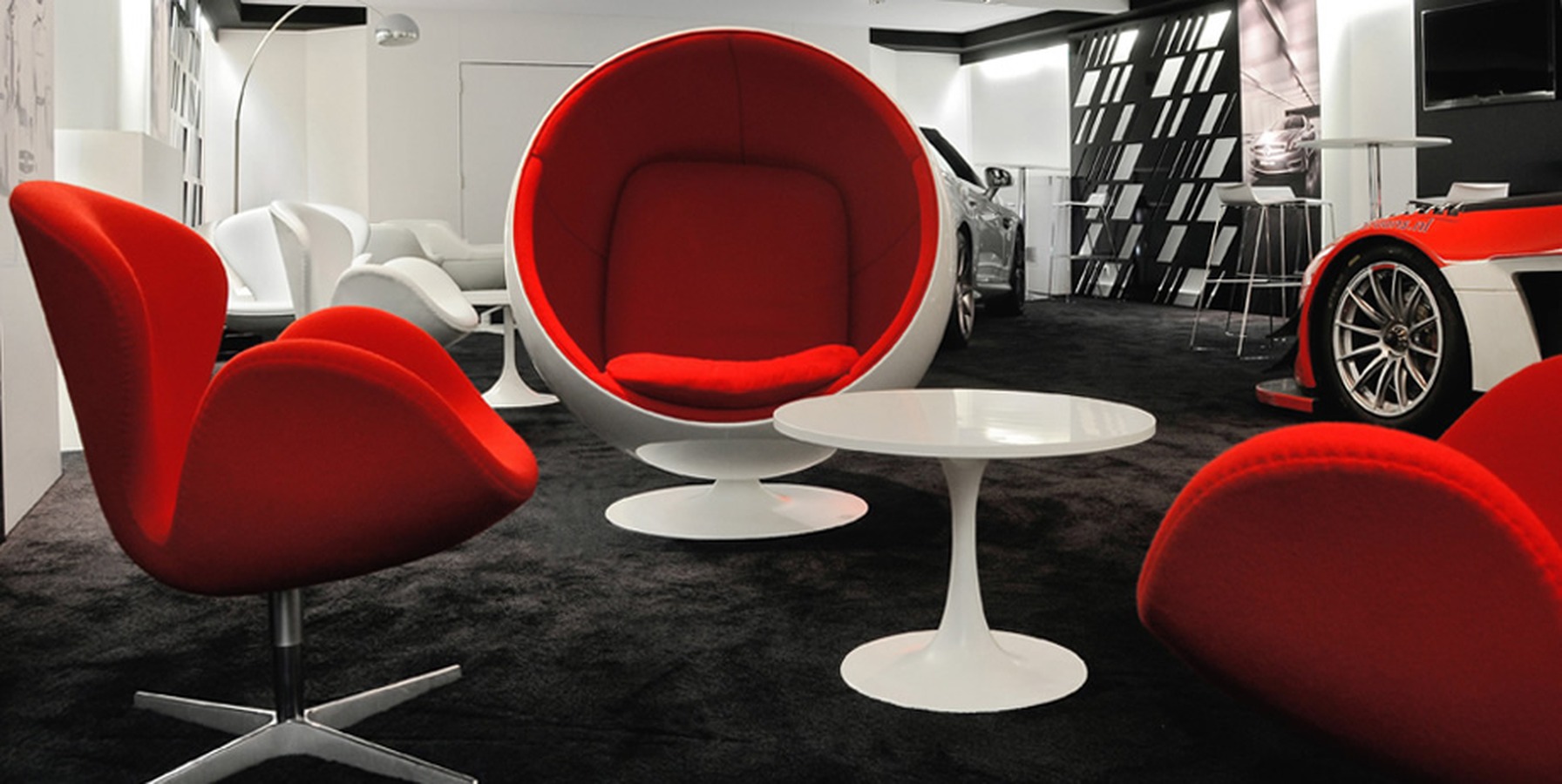 Illustration 6 du produit Fauteuil Swan Rouge