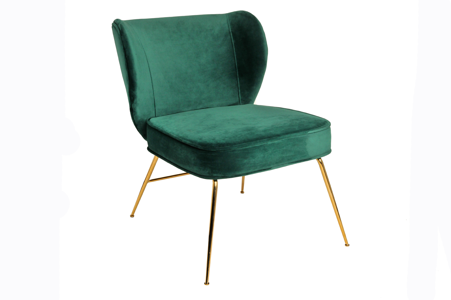 Illustration 1 du produit Wayne Armchair Brass Leg Green