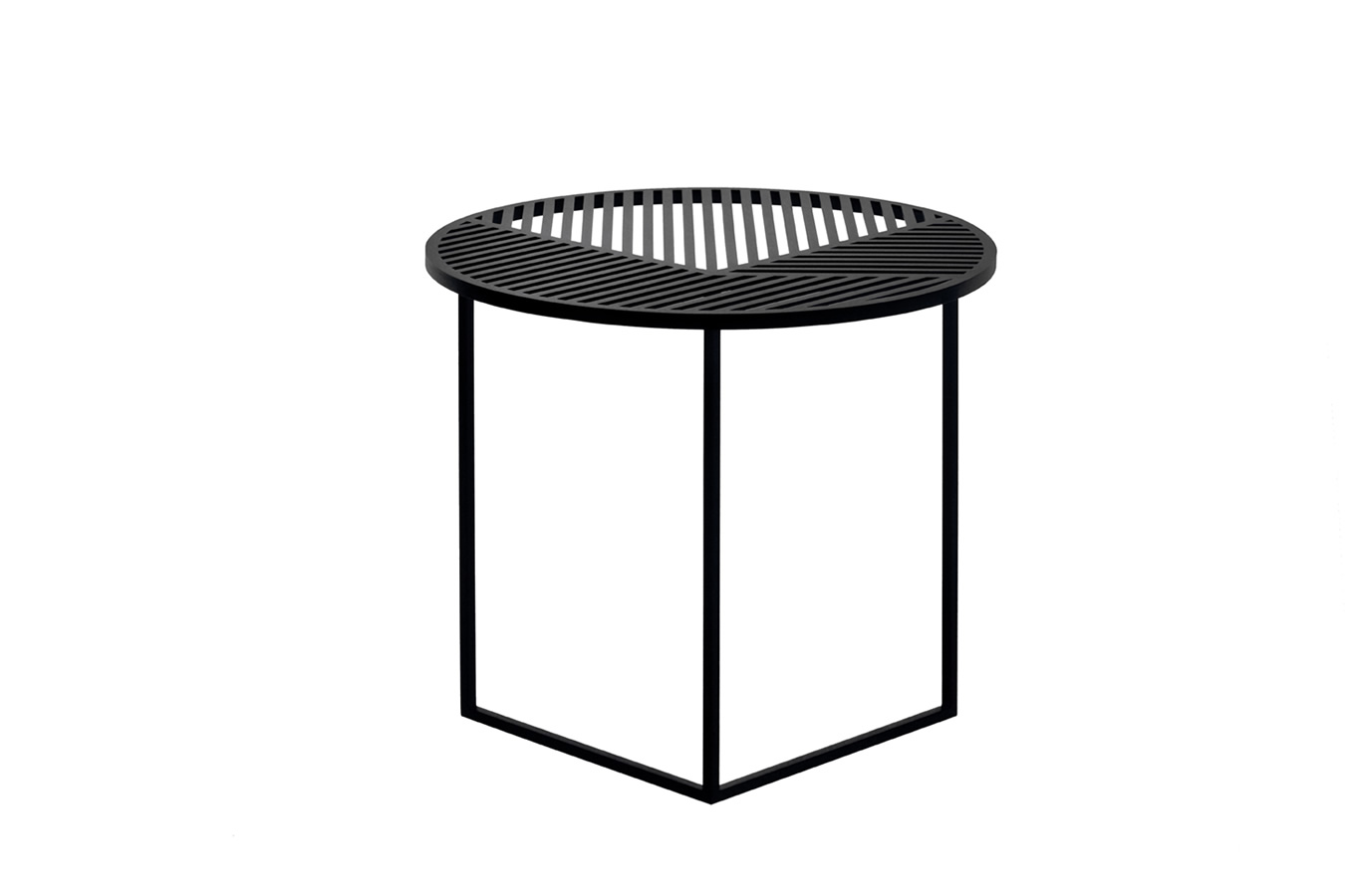 Illustration 1 du produit Iso Round Sofa End Table Black