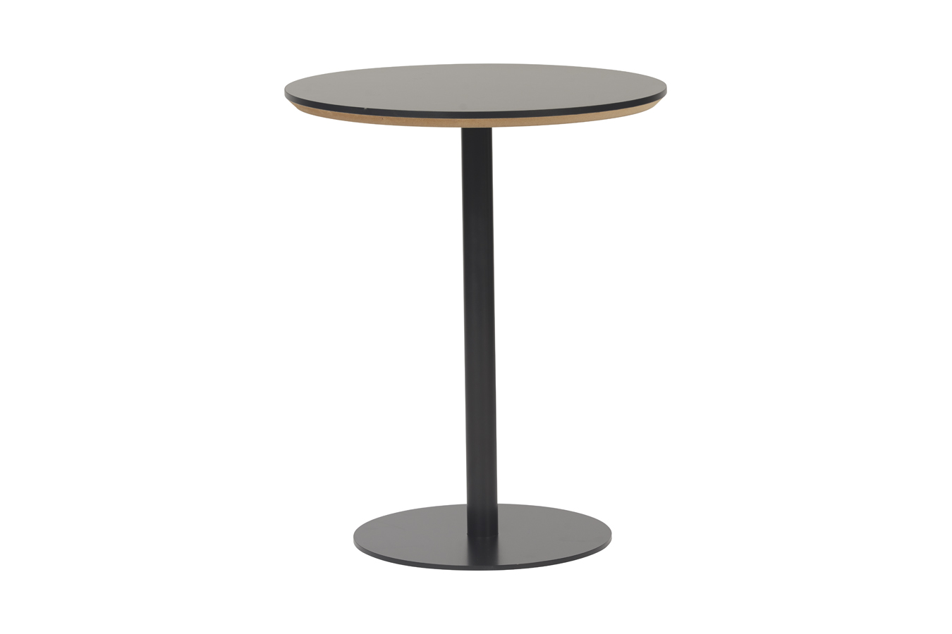 Illustration 1 du produit Guéridon Marielle Rond Noir Pied Noir