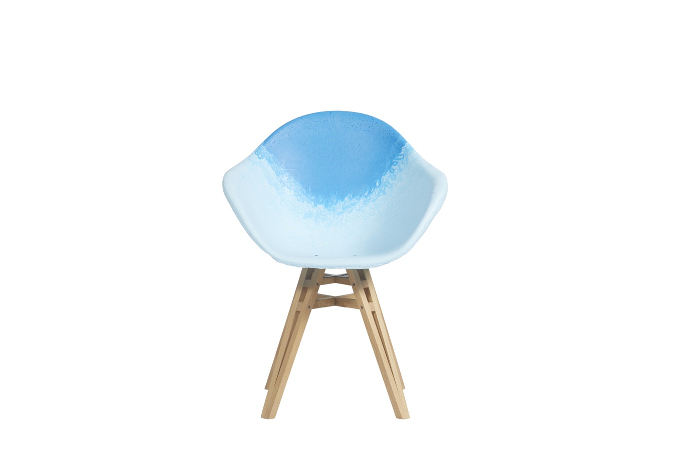 Illustration 1 du produit Fauteuil Gravêne Bois Ciel-Bleu