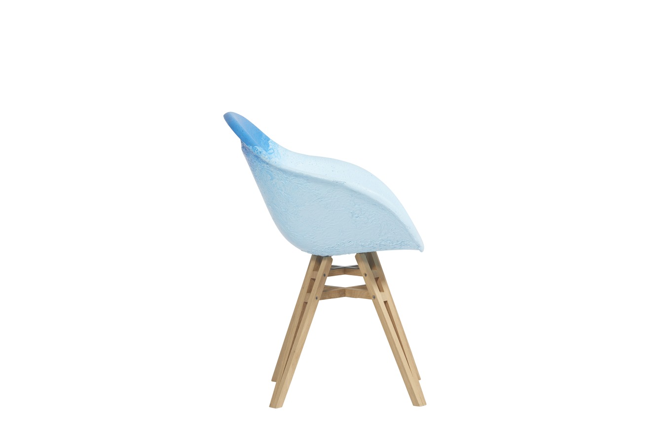 Illustration 2 du produit Fauteuil Gravêne Bois Ciel-Bleu