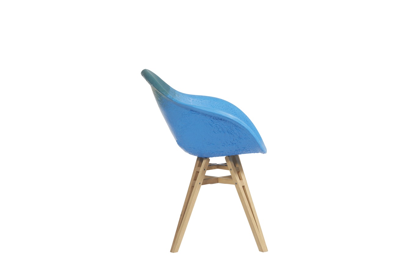 Illustration 2 du produit Fauteuil Gravêne Bois Bleu-Canard