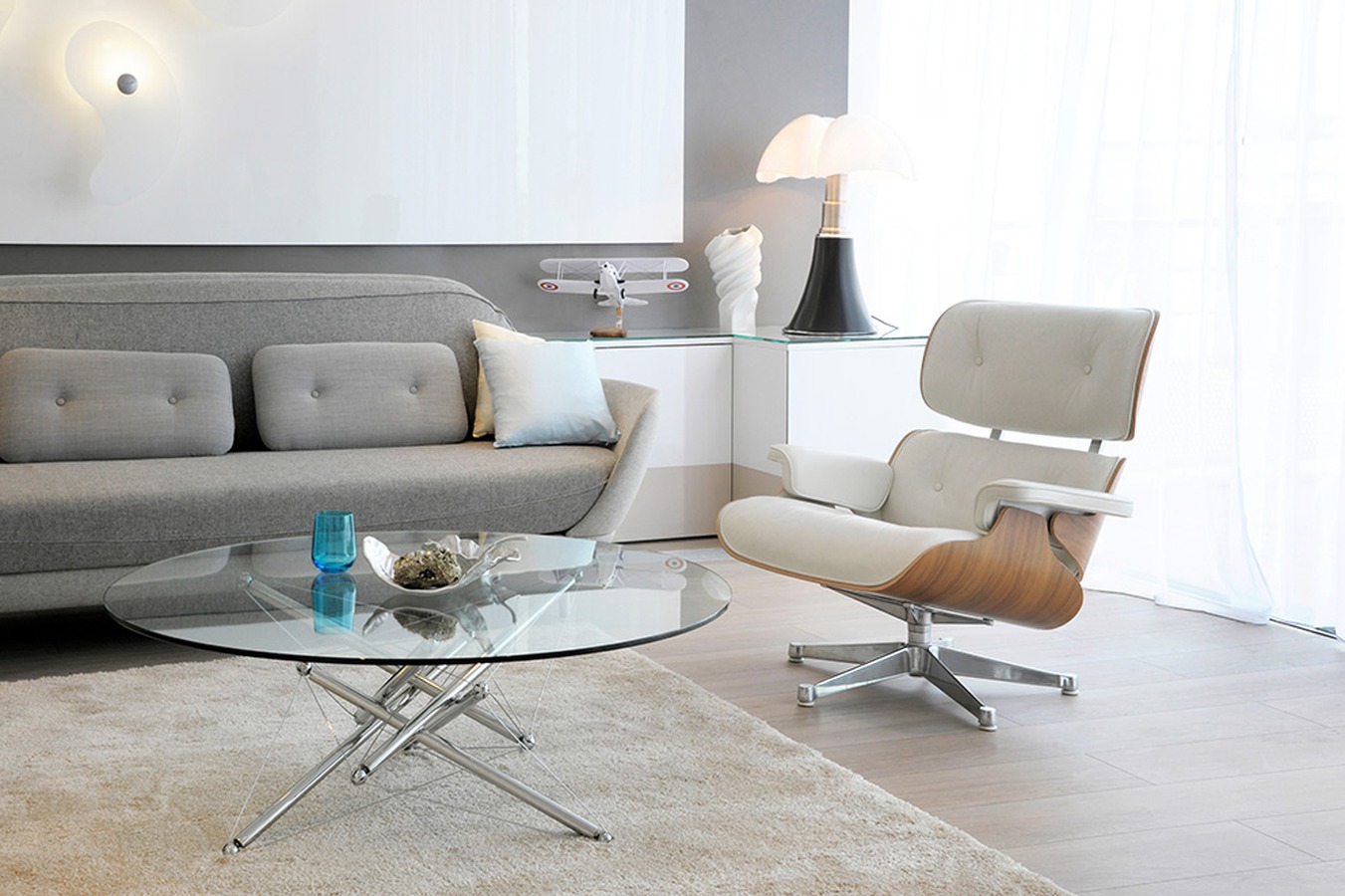 Illustration 5 du produit Fauteuil Lounge Blanc