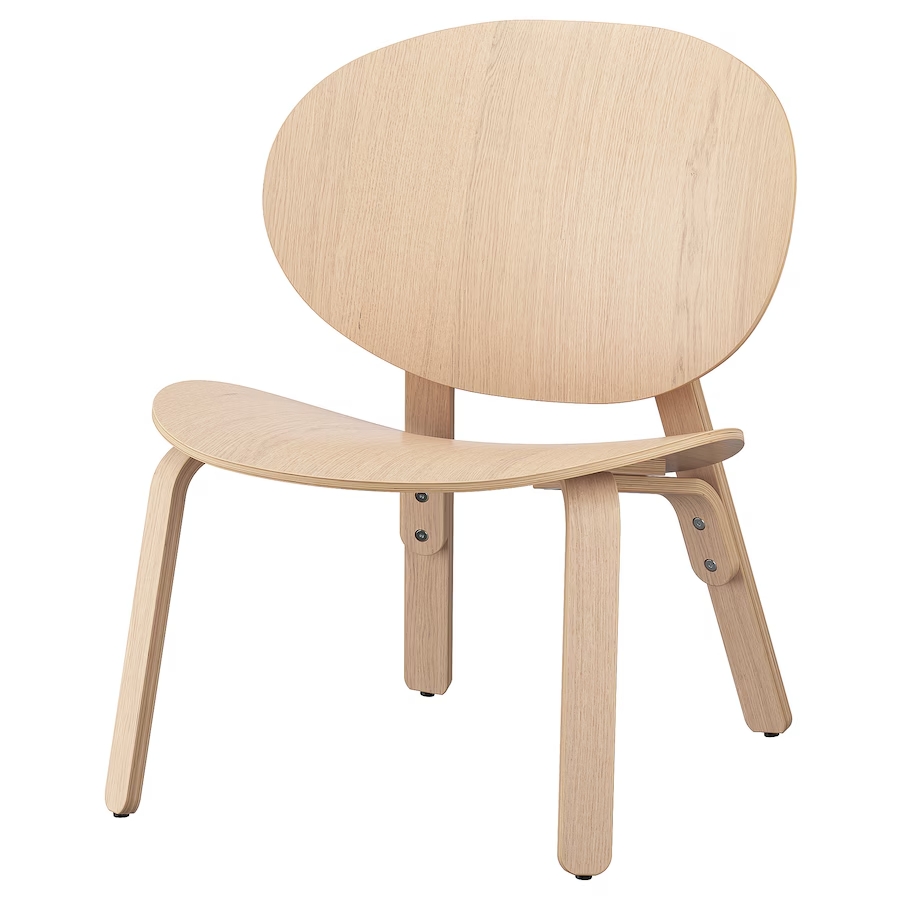 Illustration 1 du produit Helga Low Armless Chair Oak