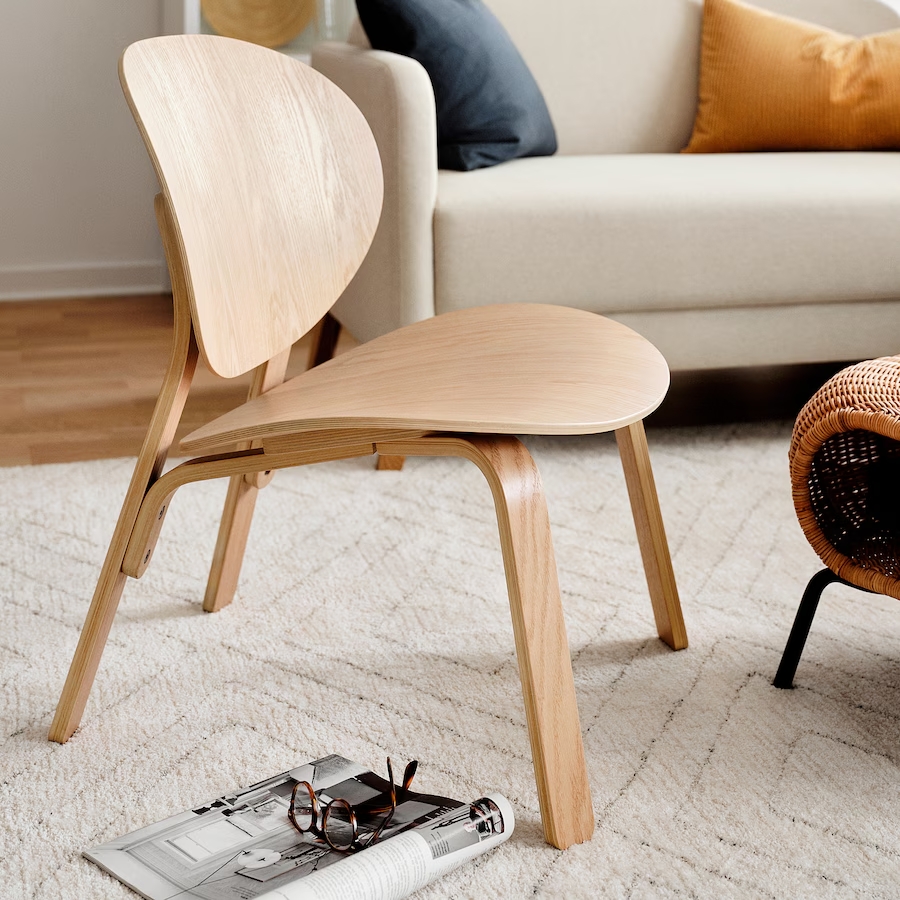 Illustration 3 du produit Helga Low Armless Chair Oak