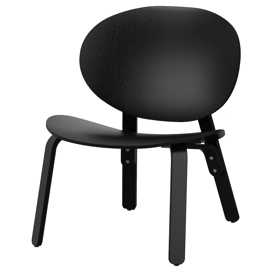 Illustration 1 du produit Helga Low Armless Chair Black