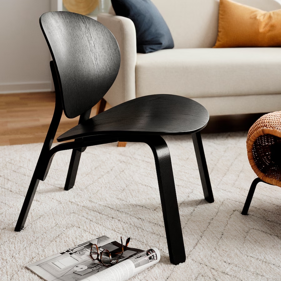 Illustration 2 du produit Helga Low Armless Chair Black