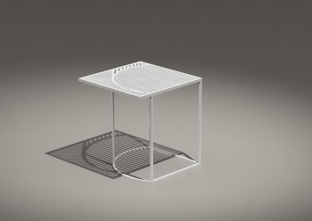 Illustration 4 du produit Iso Square Sofa End Table White