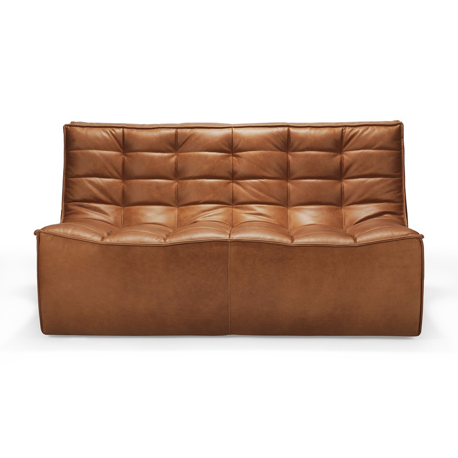 Illustration 1 du produit N701 Sofa 2 Seater Brown Leather