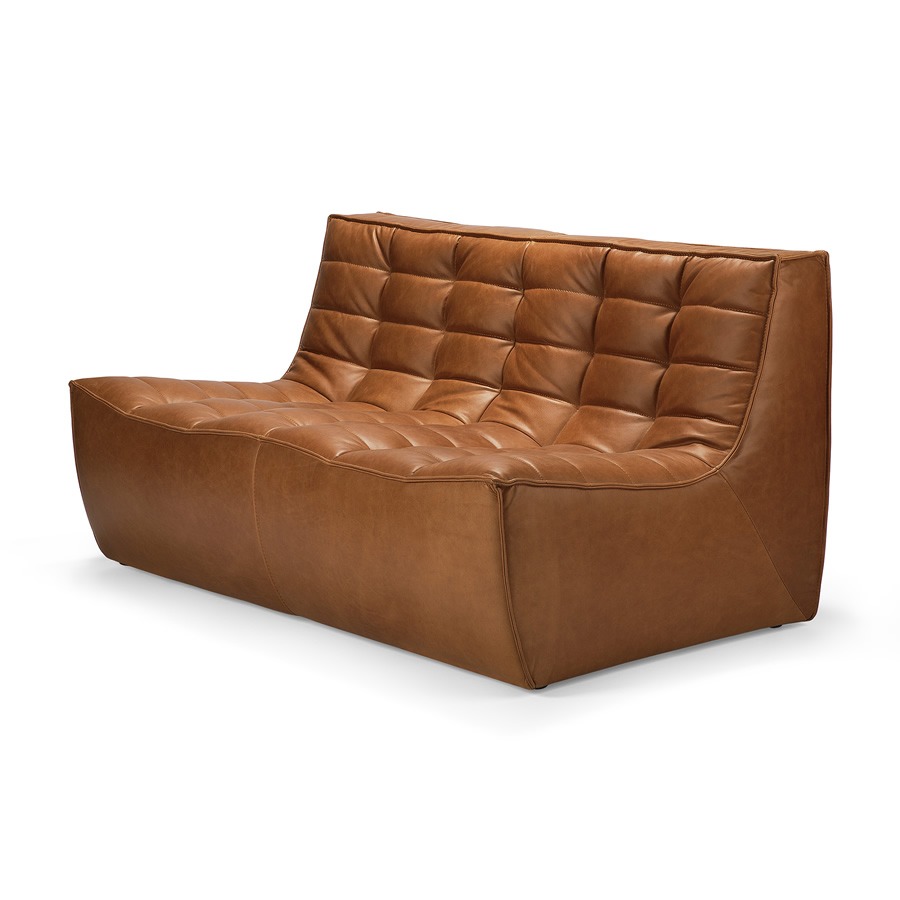 Illustration 2 du produit N701 Sofa 2 Seater Brown Leather