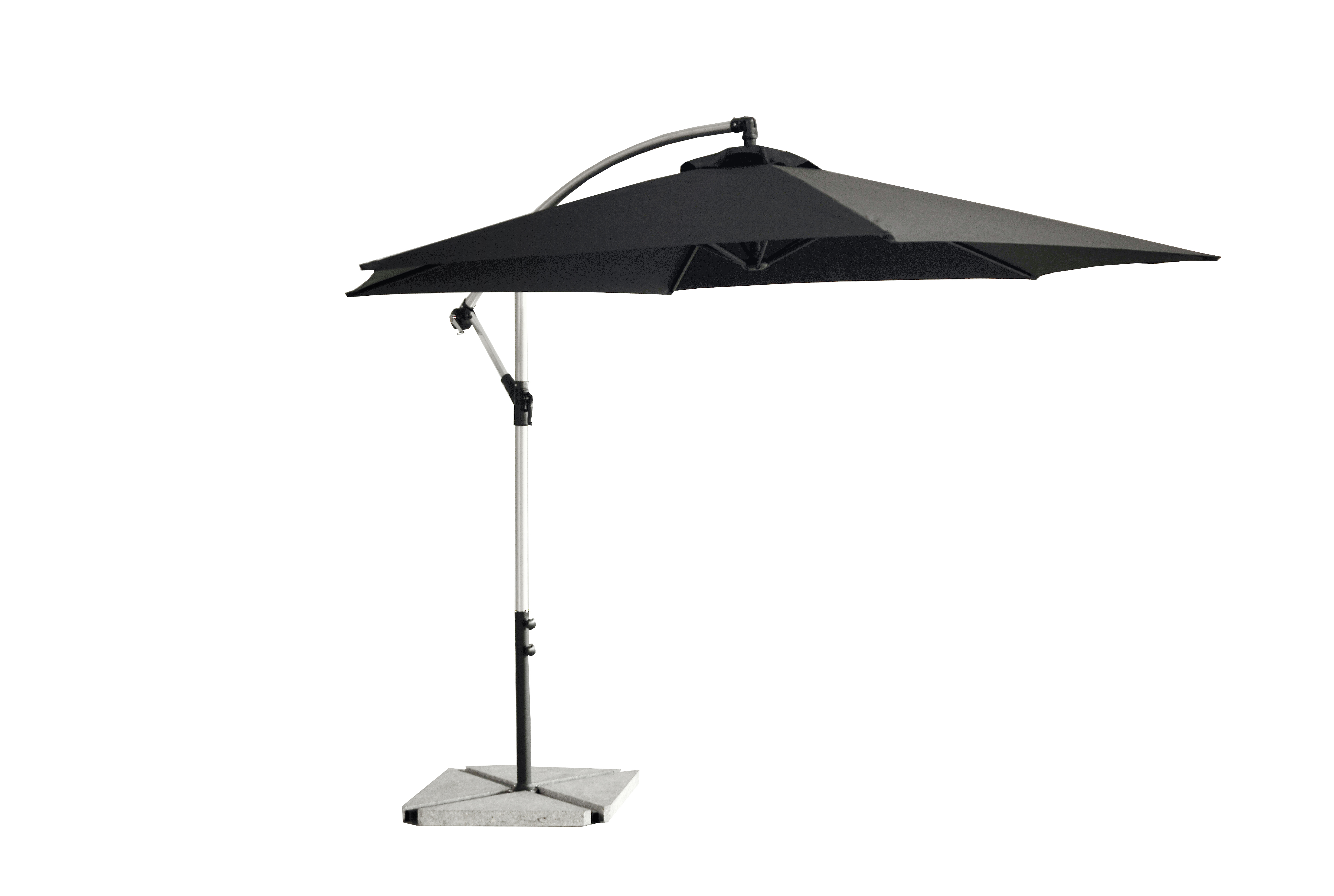 Illustration 1 du produit Parasol Déporté Noir Mat Acier