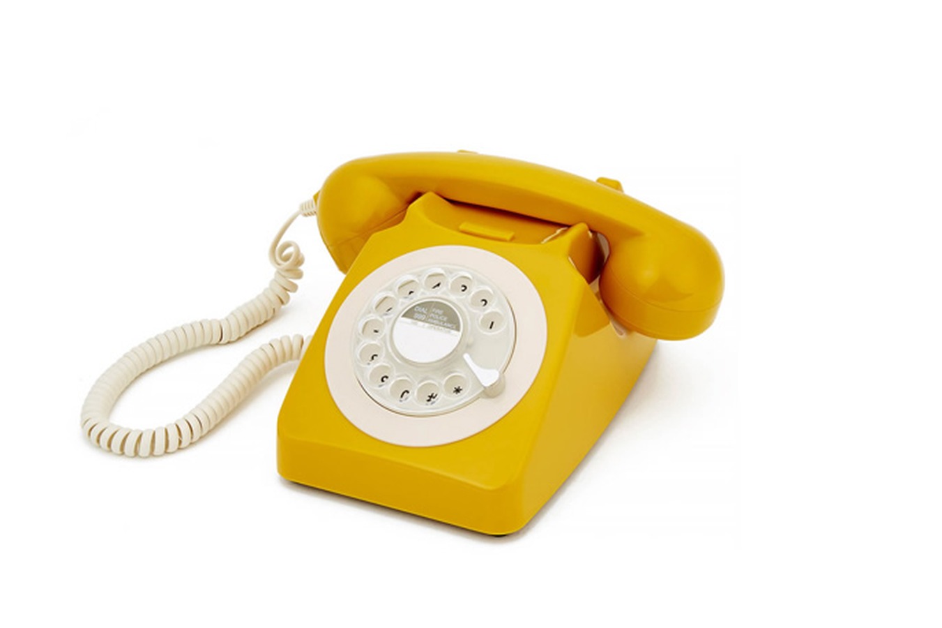 Illustration 1 du produit Téléphone Vintage Jaune moutarde