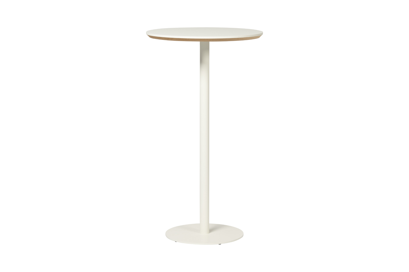 Illustration 1 du produit Mange-debout Marielle Rond Blanc Pied Blanc