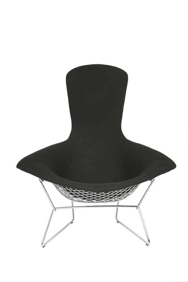 Illustration 1 du produit Fauteuil Bertoia Haut Dossier Noir