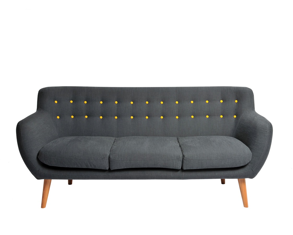 Illustration 1 du produit Coogee Yellow Buttons Sofa