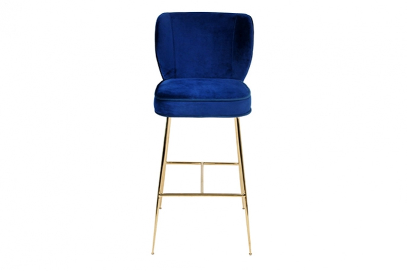 Illustration 1 du produit Wayne Stool Brass Leg Night Blue