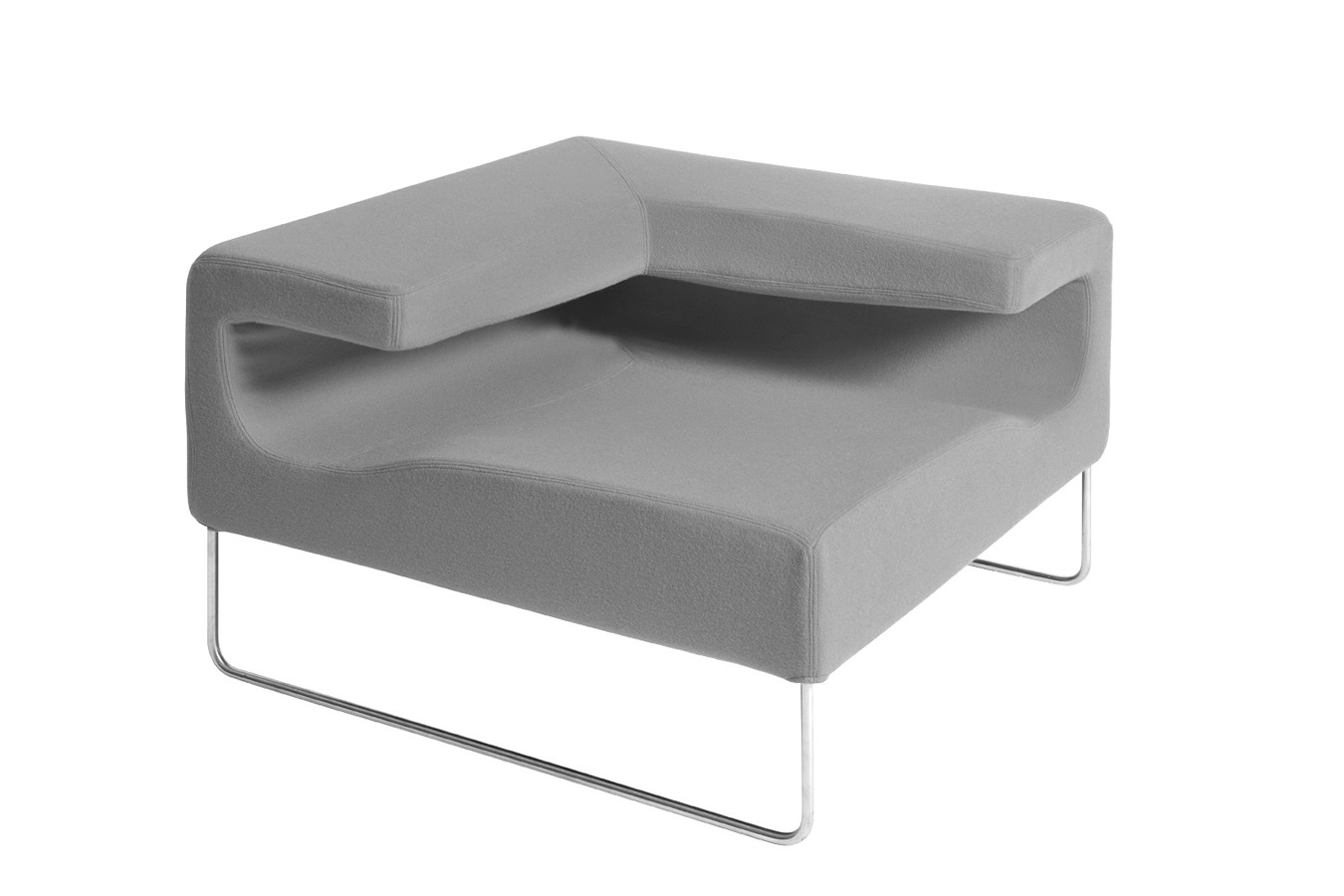 Illustration 2 du produit Chauffeuse Lowseat Angle Gris