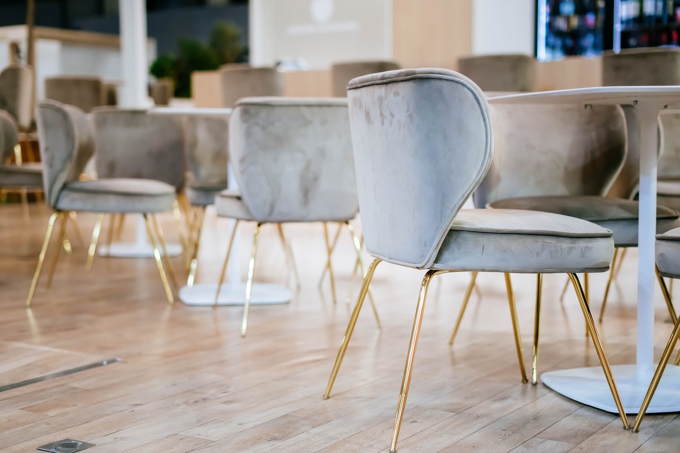 Illustration 4 du produit Wayne Chair Taupe Brass Feet