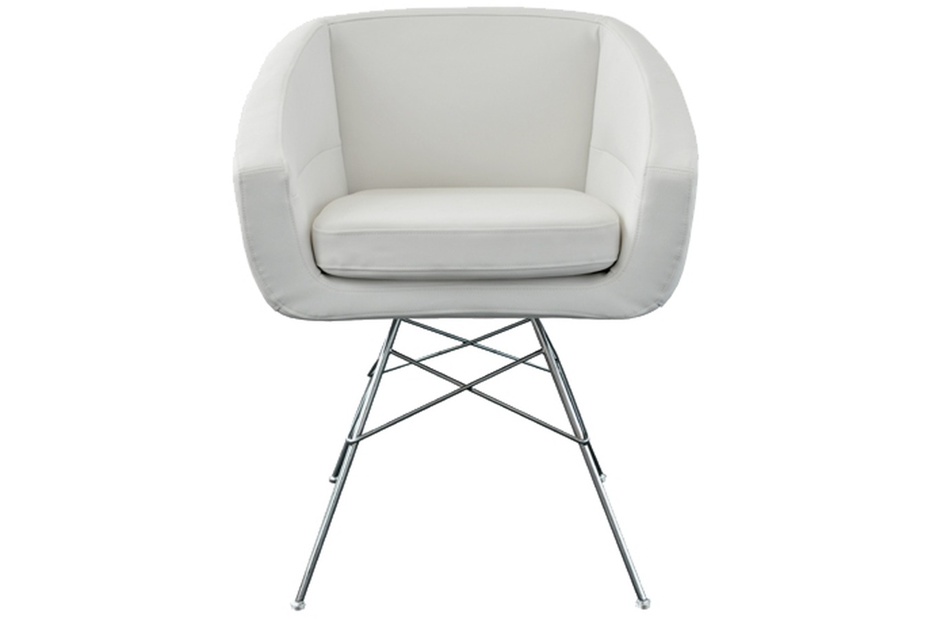 Illustration 1 du produit Fauteuil Aiko Cuir Blanc