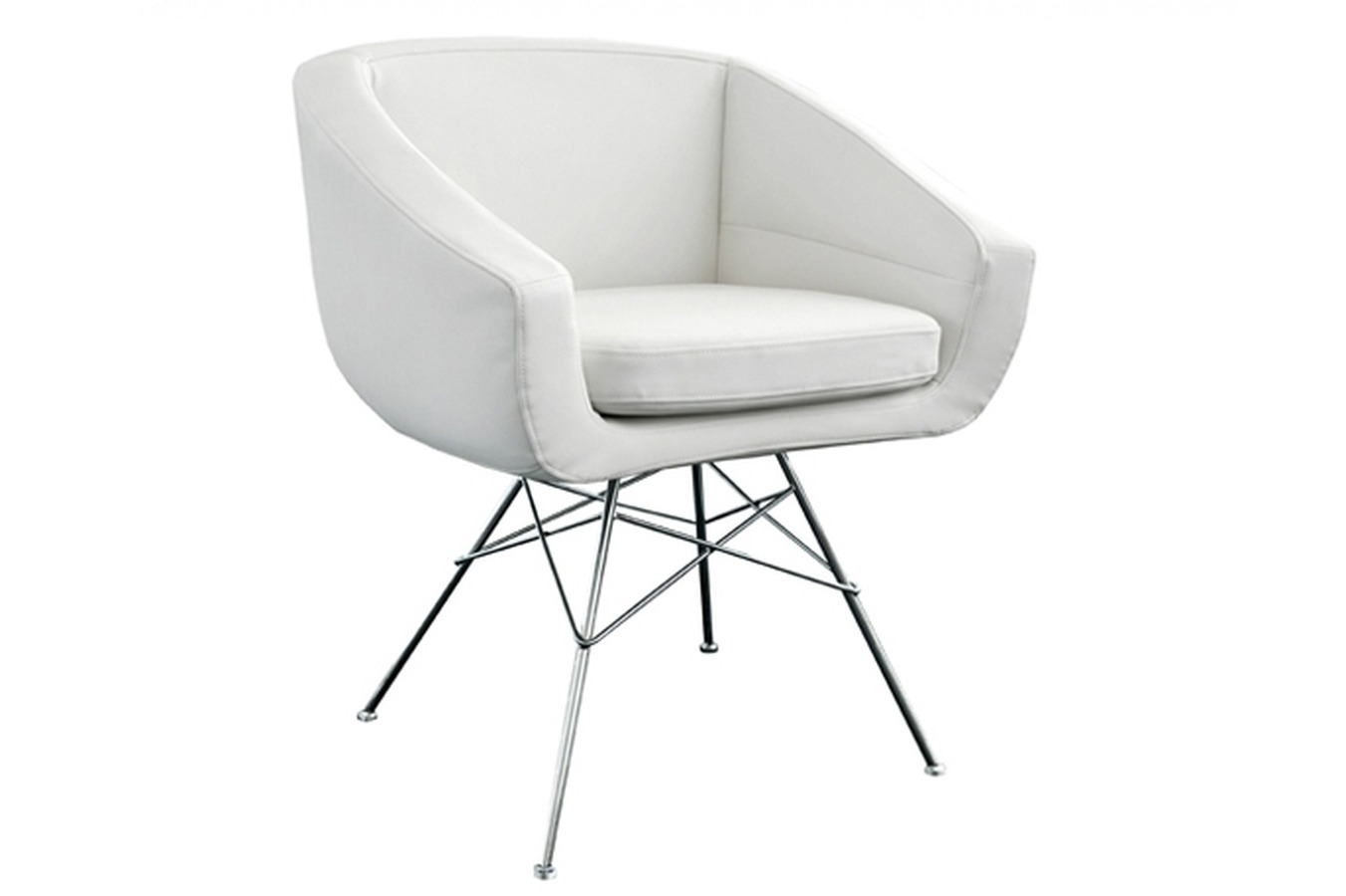 Illustration 2 du produit Fauteuil Aiko Cuir Blanc