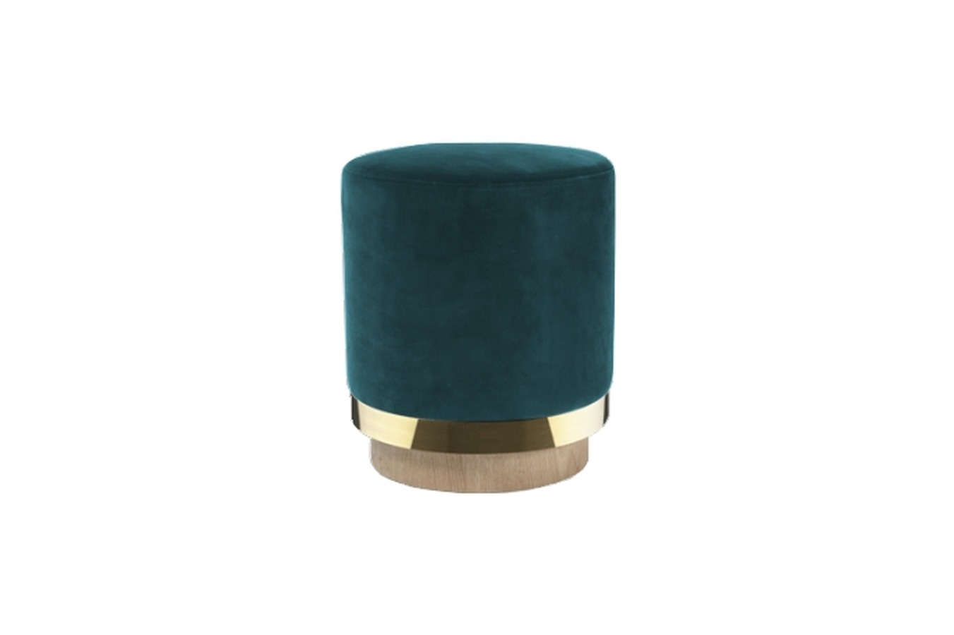 Illustration 1 du produit Pouf Stool Velours Bleu Canard