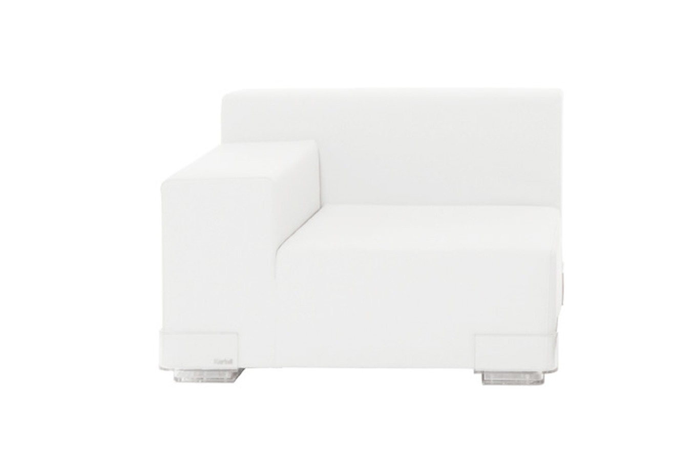 Illustration 1 du produit Plastics Low Armless Chair Left Armrest White