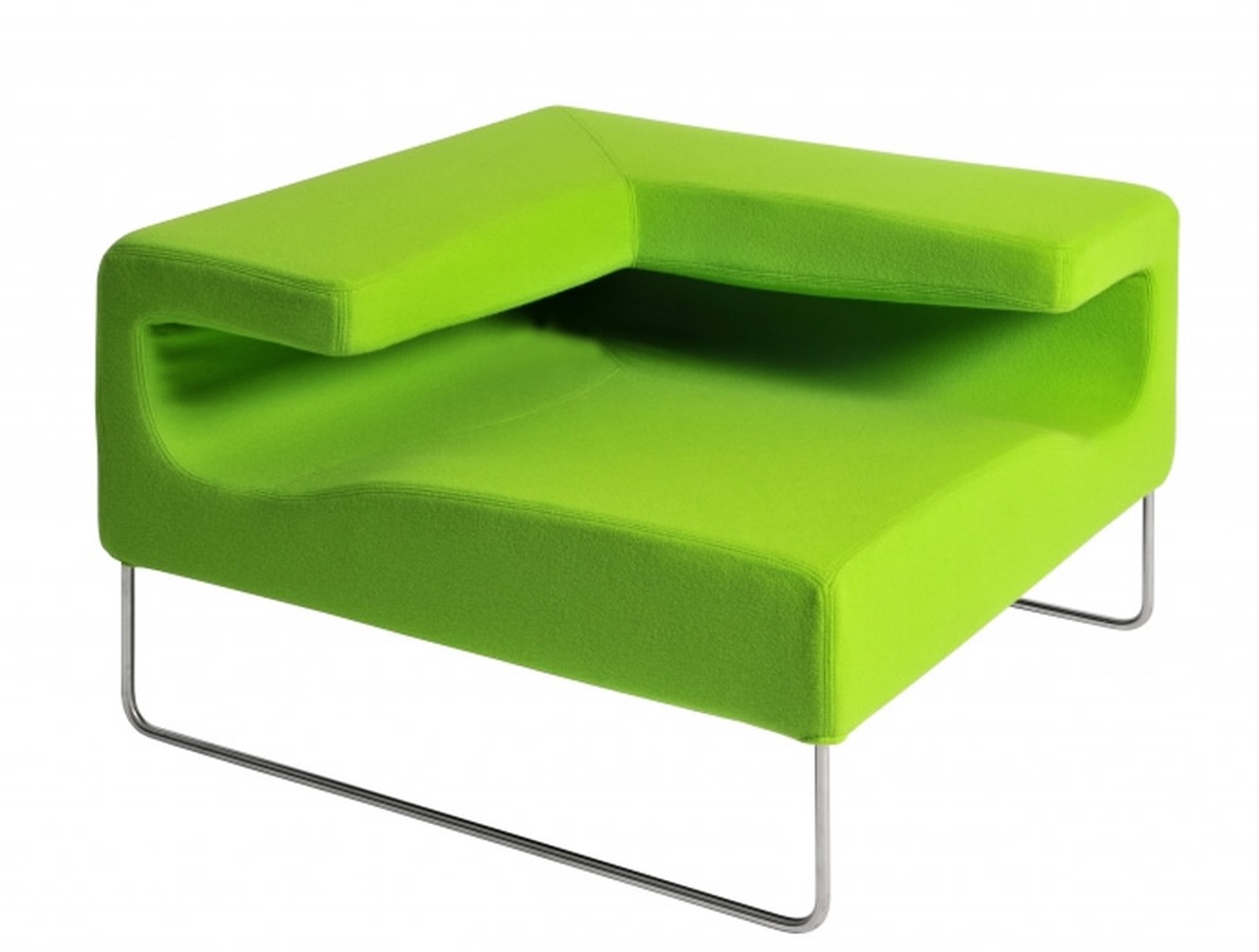 Illustration 1 du produit Lowseat Low Armless Chair Corner Green