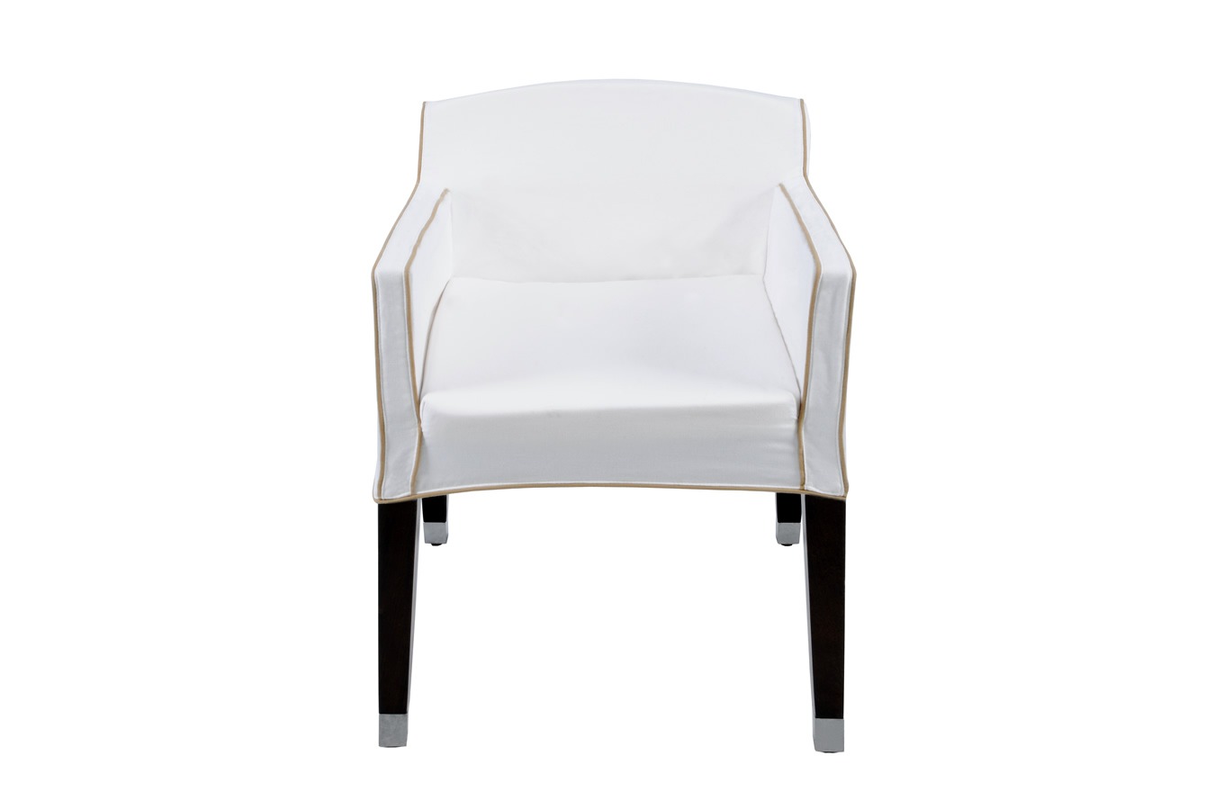 Illustration 1 du produit Fauteuil Marly Terrasse Blanc Passepoil Beige