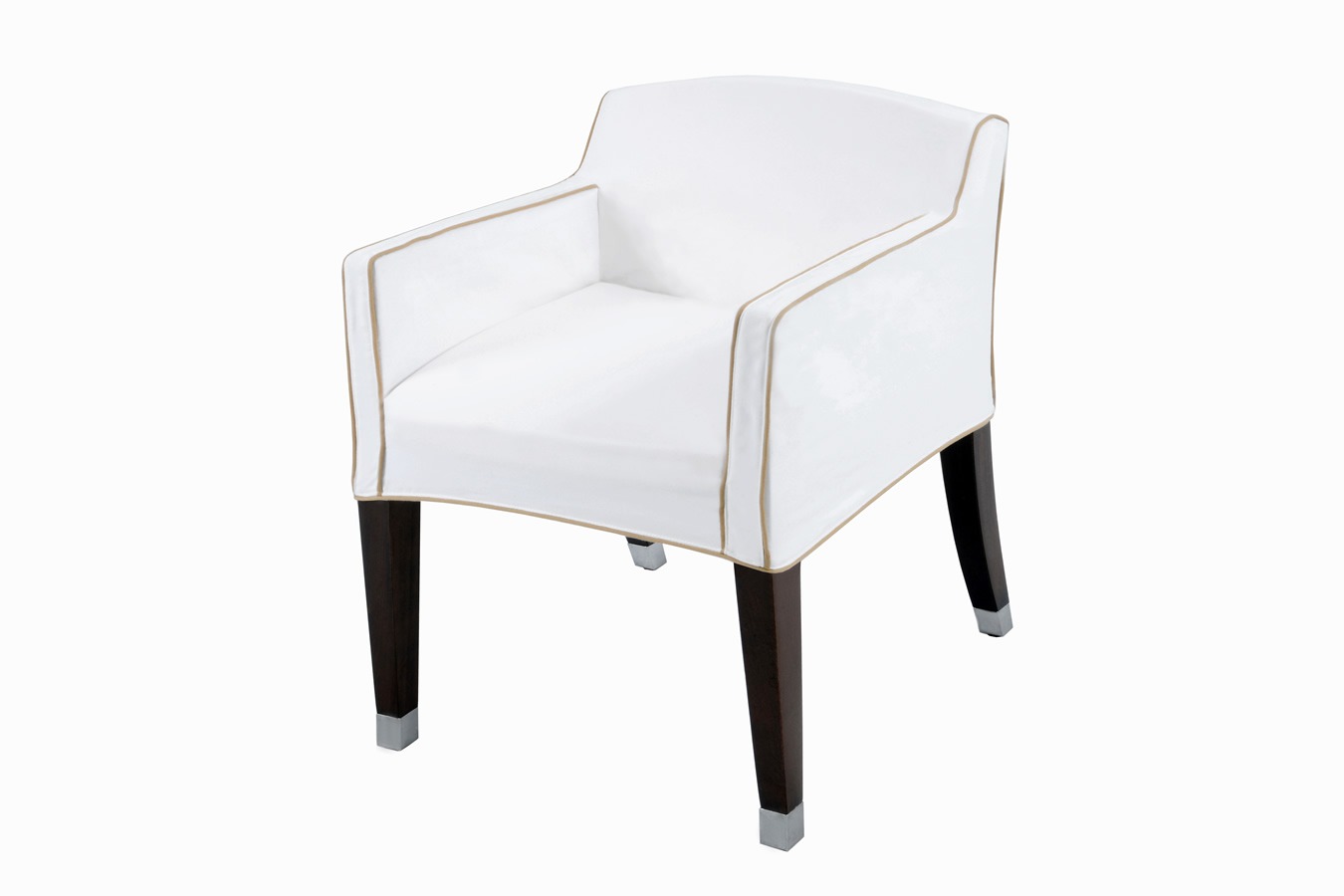 Illustration 2 du produit Fauteuil Marly Terrasse Blanc Passepoil Beige