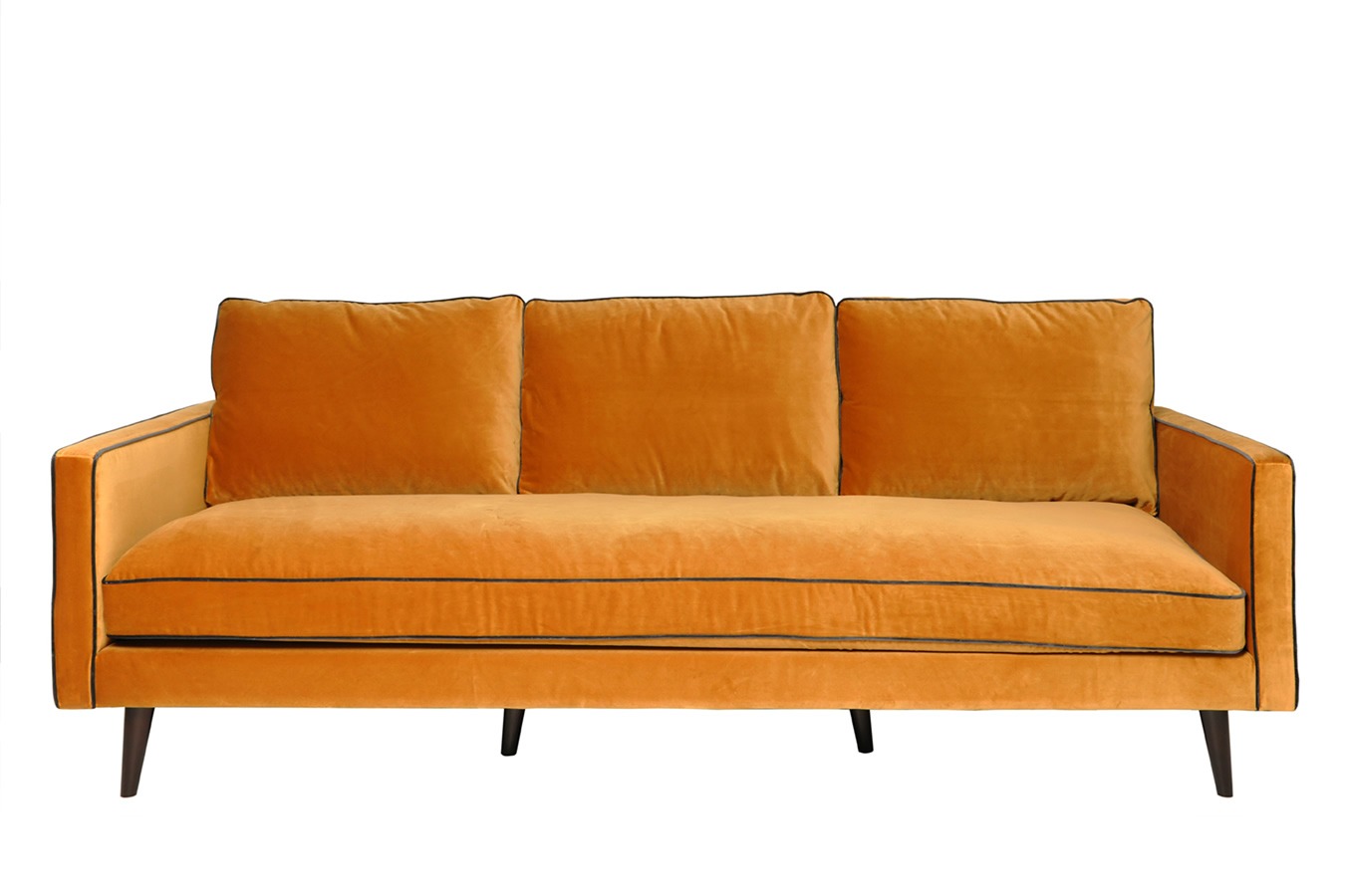 Illustration 1 du produit Gatsby Sofa 3 Seater Yellow Mustard Piping Black
