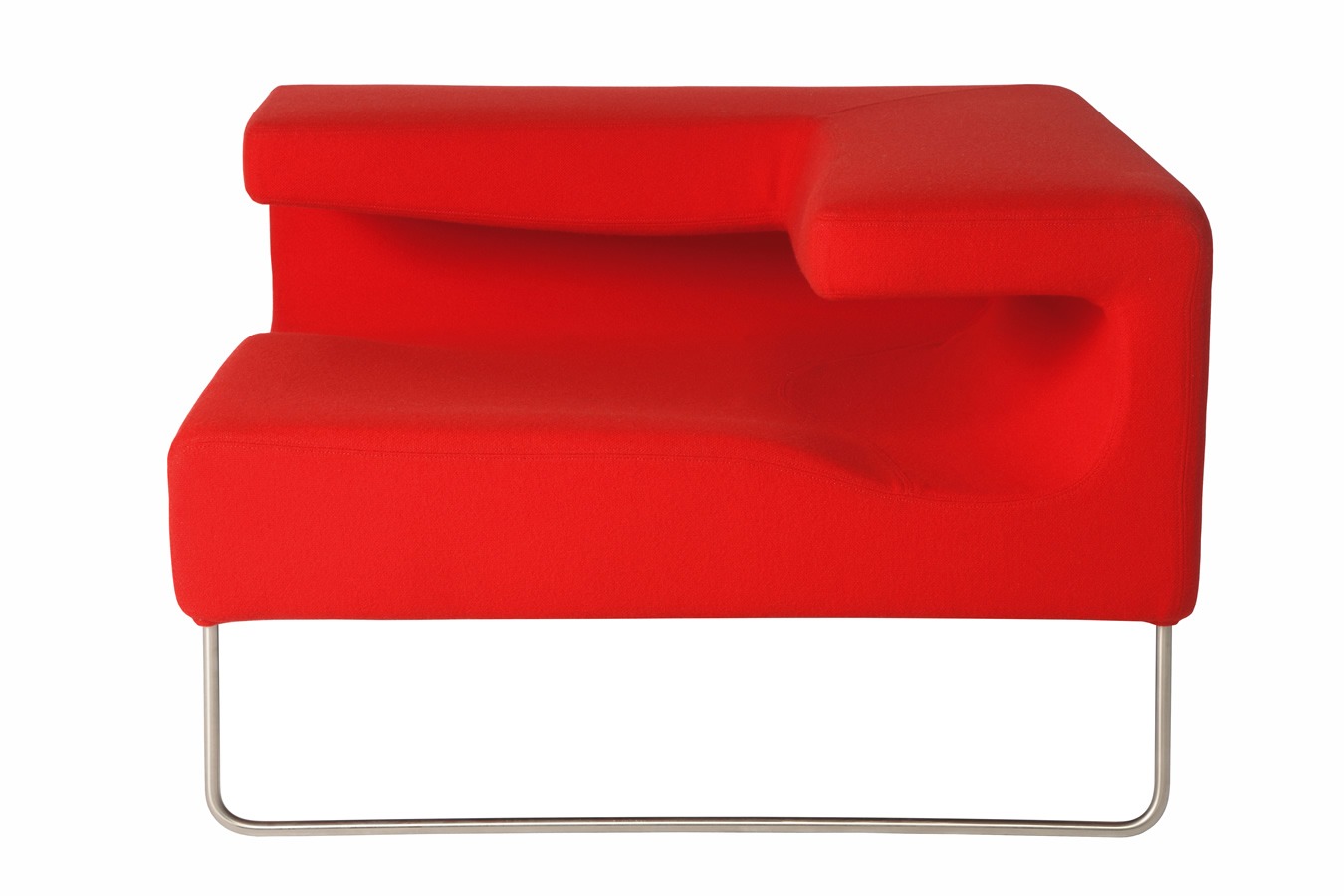 Illustration 1 du produit Lowseat Low Armless Chair Corner Red