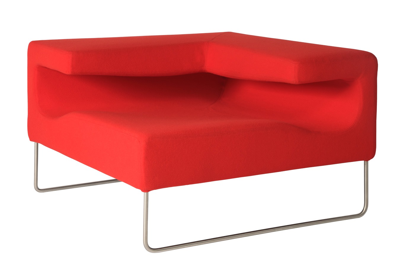 Illustration 2 du produit Lowseat Low Armless Chair Corner Red
