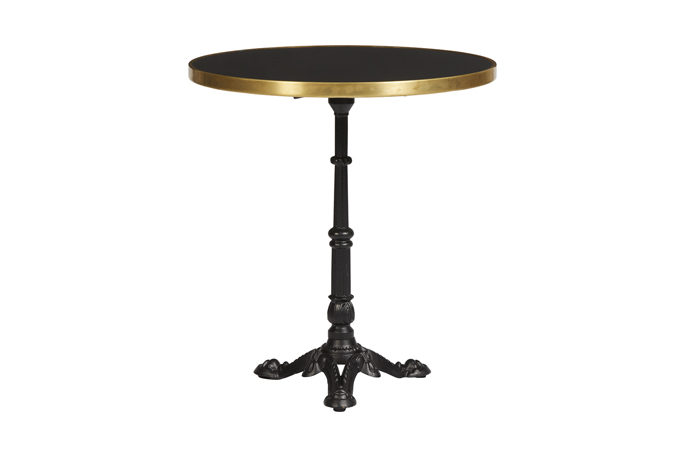 Illustration 1 du produit Bistrot Pedestal Table Enamelled Black