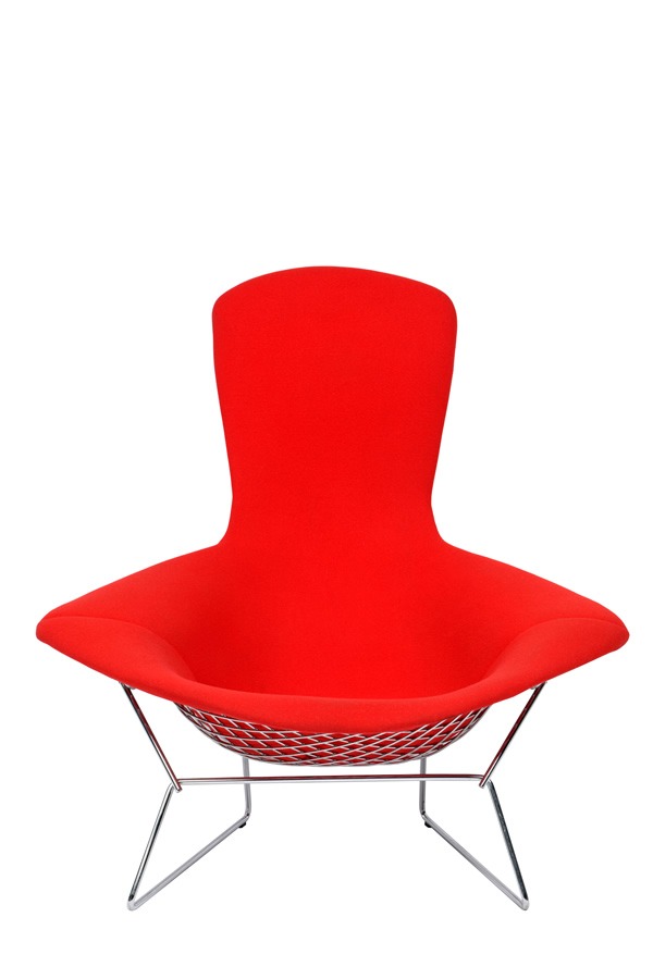 Illustration 1 du produit Fauteuil Bertoia Haut Dossier Rouge