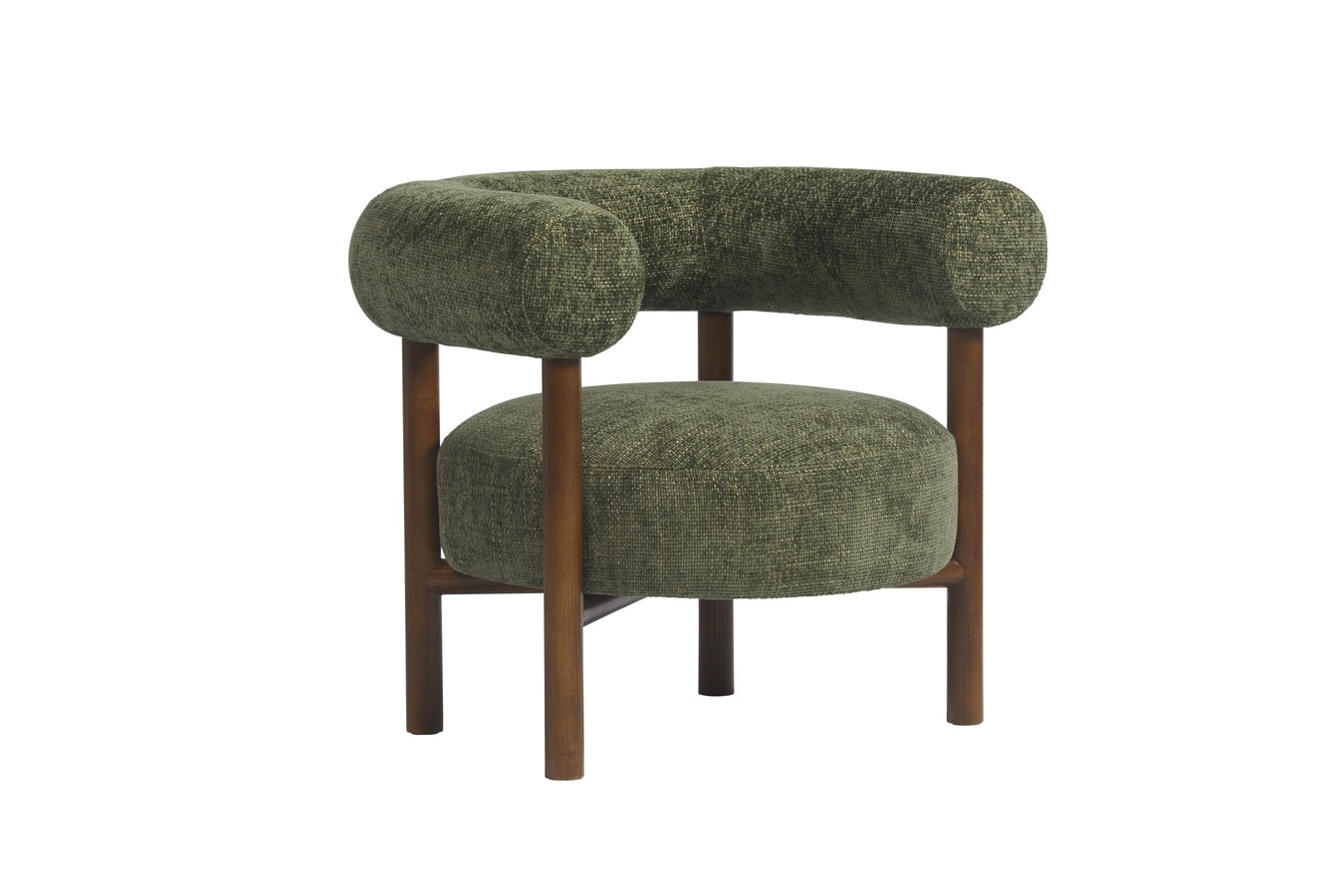 Illustration 2 du produit Fauteuil Carol Tweed Vert