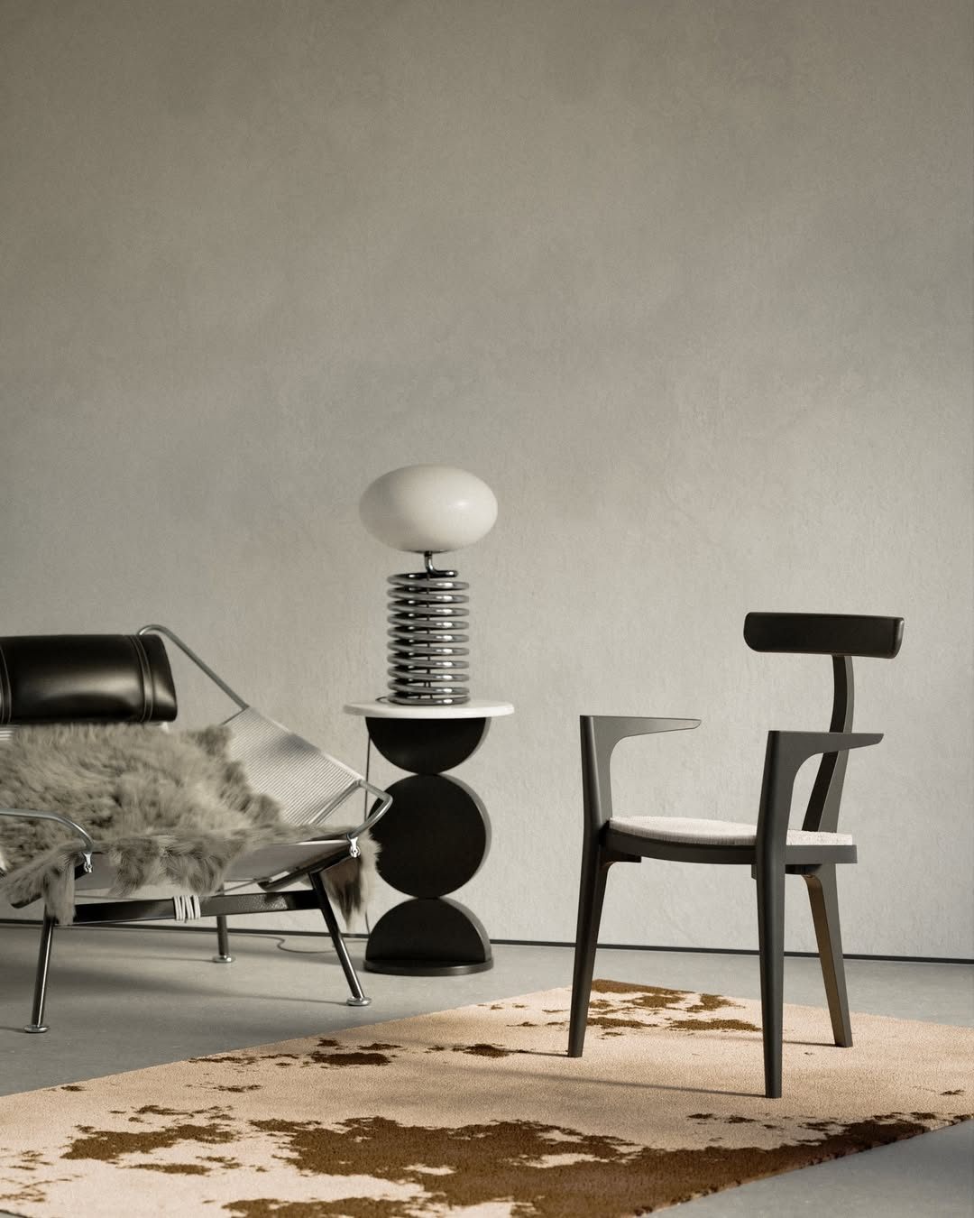 Product illustration Beluga chair black 3