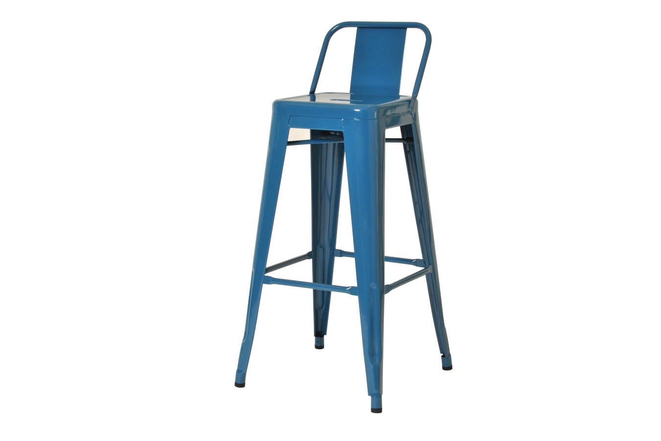 Illustration 2 du produit Tolix Stool with back Blue