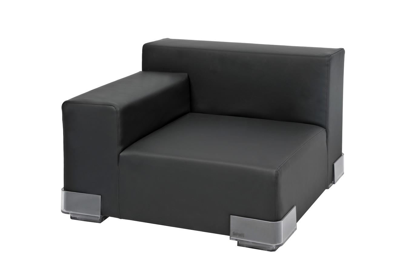 Illustration 1 du produit Plastics Low Armless Chair Left Armrest Black