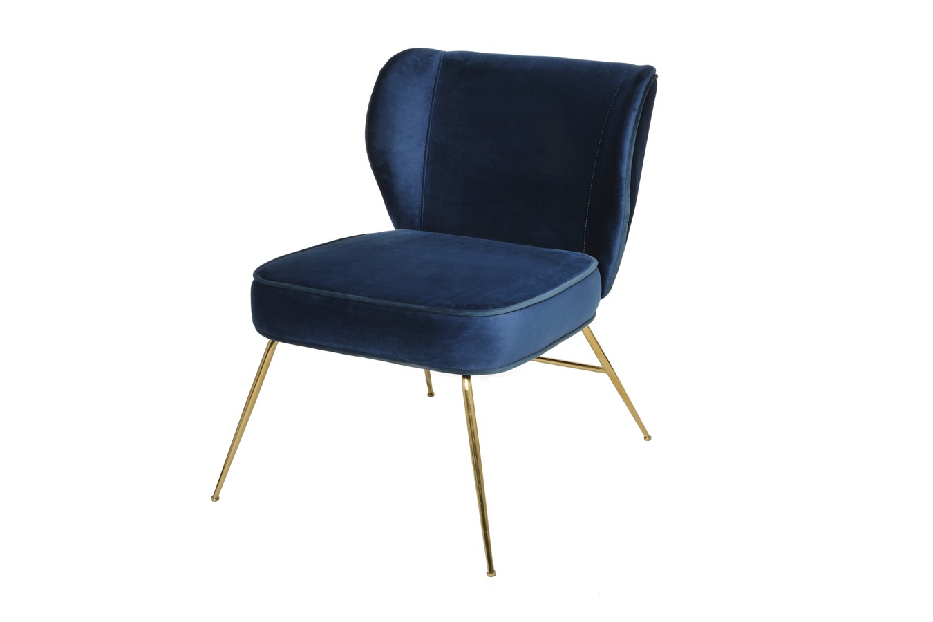 Illustration 2 du produit Wayne Armchair Brass Leg Midnight Blue