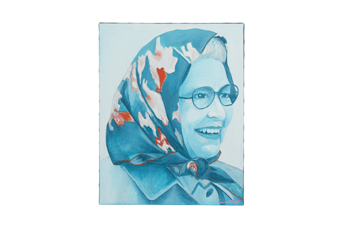 Illustration 1 du produit Tableau Reine Elisabeth Turquoise
