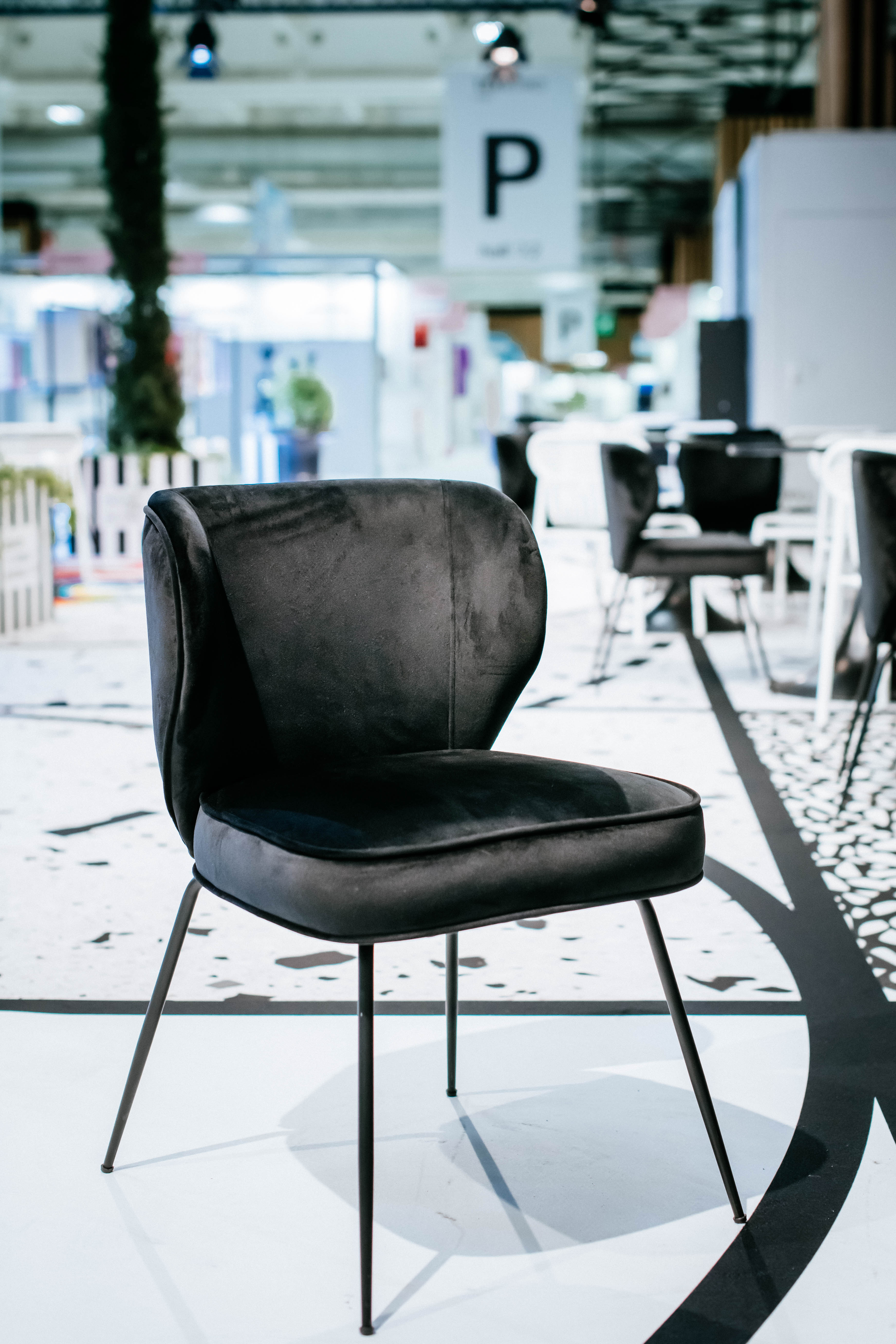 Illustration 8 du produit Chaise Wayne Noir Pied Noir